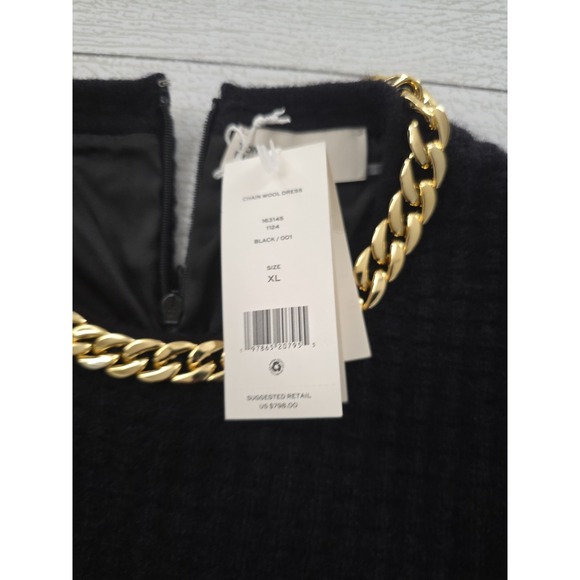 Tory Burch Formal Black Wool Dress Size XL - Picture 10 of 13